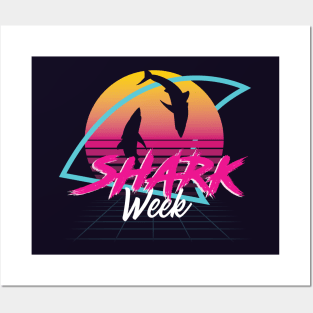 80s Shark Week Posters and Art